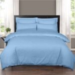 Sky Blue Egyptian Cotton Duvet Quilt Cover