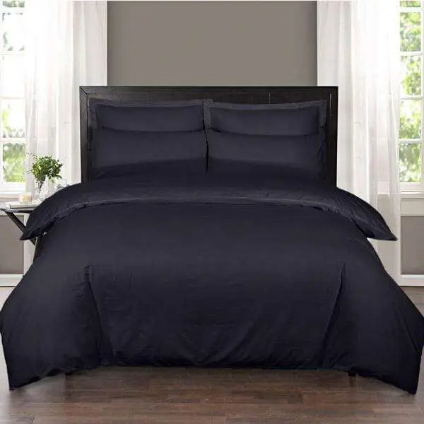 black Egyptian cotton duvet cover