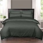 Egyptian Cotton Quilt Duvet Cover Charcoal