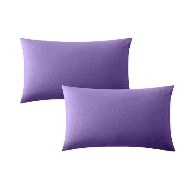 Cotton Housewife Pillow Cases in Lilac color