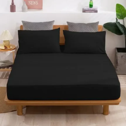 Luxurious Cotton fitted sheet Black