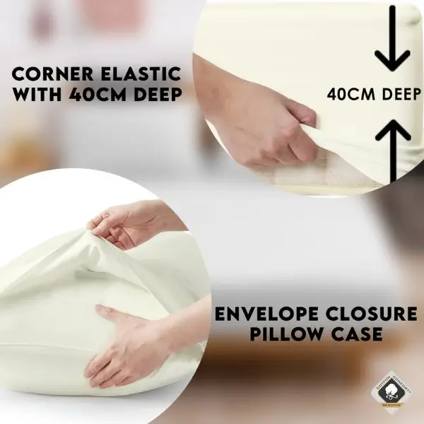 egyptian cotton fitted sheet cream