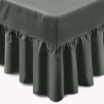 Egyptian Cotton Valance Sheet in Charcoal Color