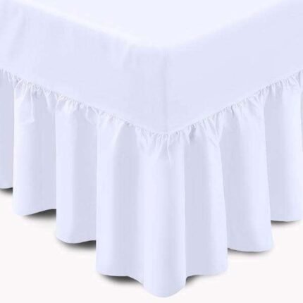 Egyptian Cotton Valance Sheet White