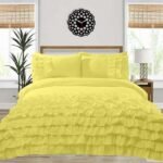yellow frilled duvet cover