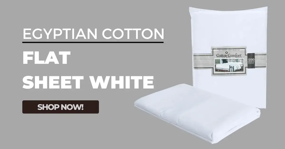 Egyptian Cotton Flat Sheet White