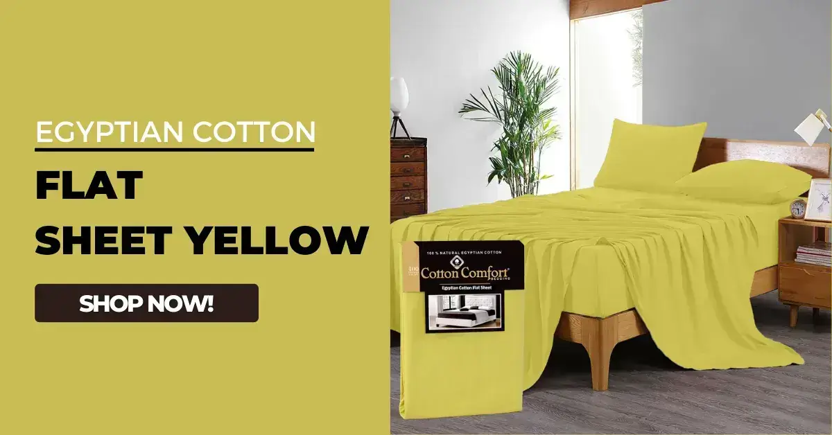 Egyptian cotton flat sheet Yellow