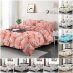 100% Egyptian Cotton Printed Duvet Cover Quilt Set 3 Piece Printed Bedding Sets Double King Size