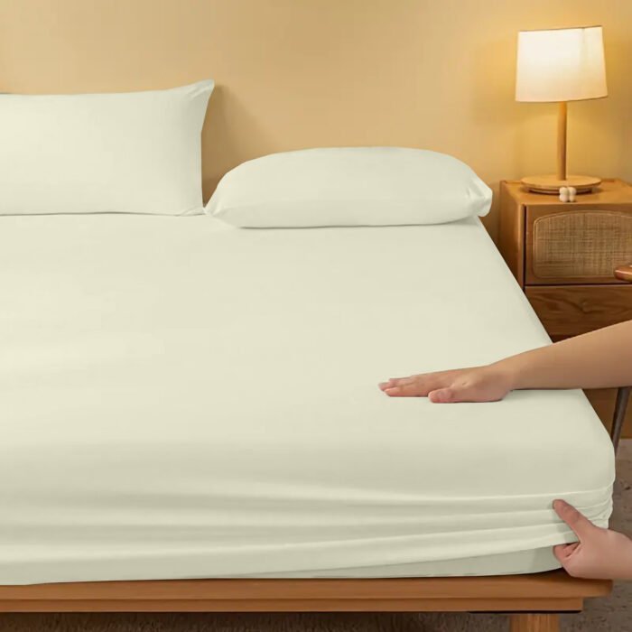 3PC Super King Fitted Bed Sheet Set Flannelette 100% Brushed Cotton 30cm/12″ Deep Fitted Sheet Super King With Pillow Cases 2 Pack - Image 4