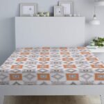 Luxury Printed Floral Pack of 2 Fitted Sheet King Size Bed – Deep Fitted Sheet 152x200cm + 35cm Deep Corner Elasticated Sheet